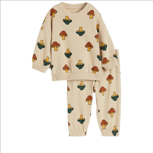 H&M Mushroom Sweatshirt Sweatpants Set Size 18-24 Month